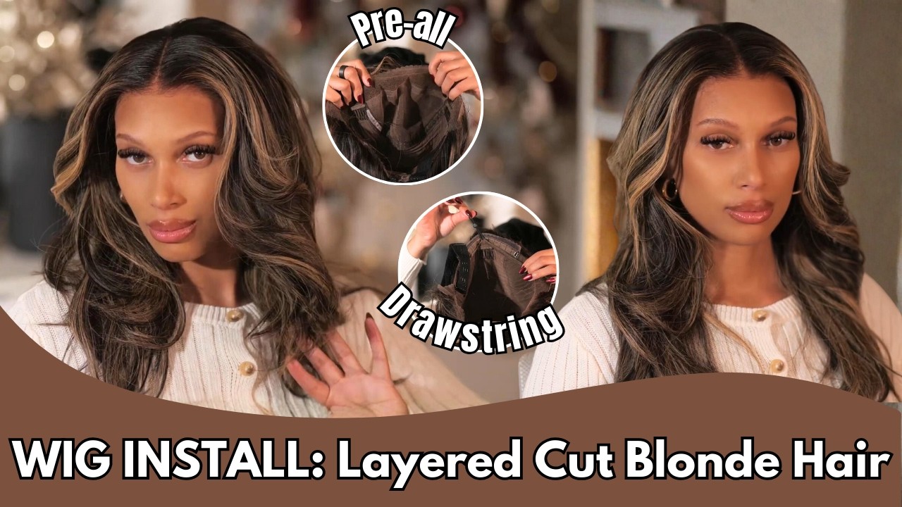 TRYING ON a Custom Layered Blonde Highlight Wig | Honest Review✨Myfirstwig