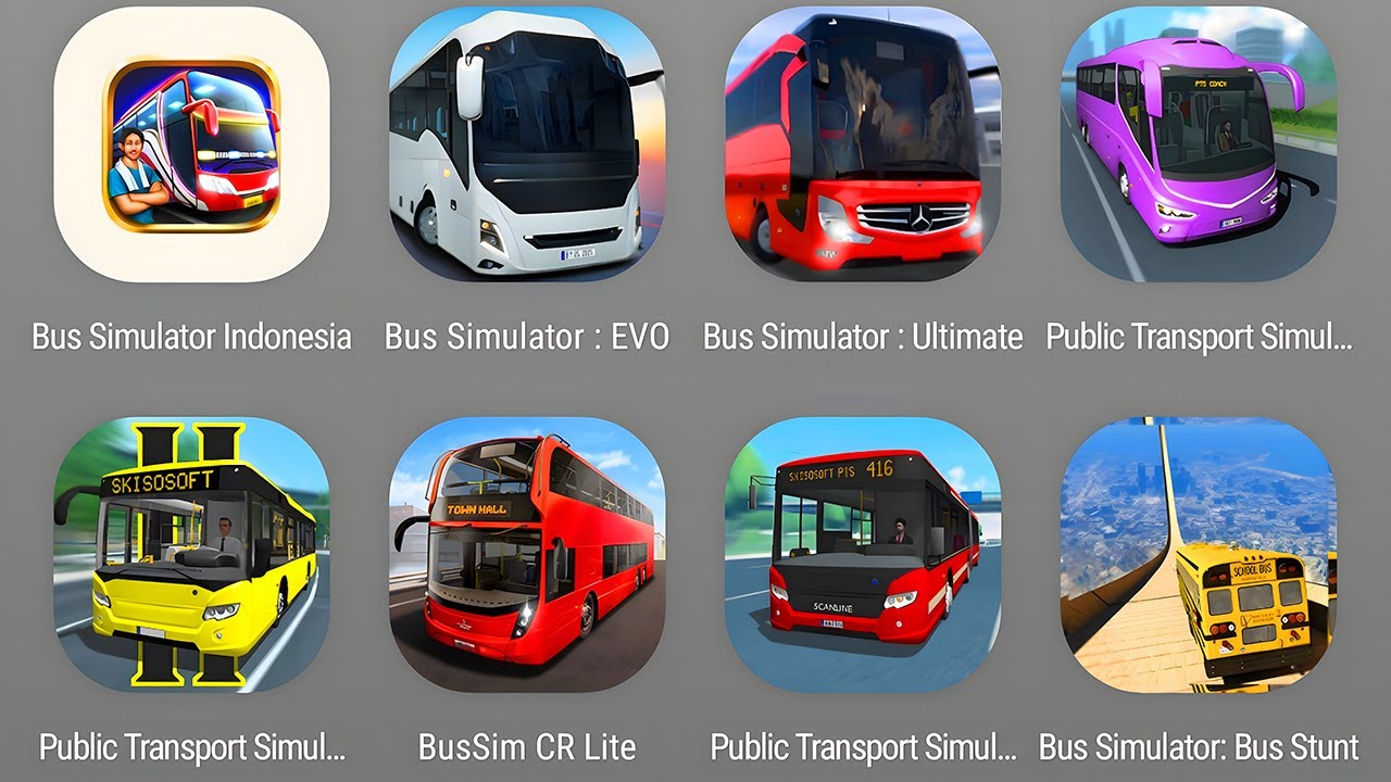 New Bus Games: Bus Simulator Indonesia,Bus Sim EVO,Bus Sim Ultimate,Public Transport Simulator,PTS