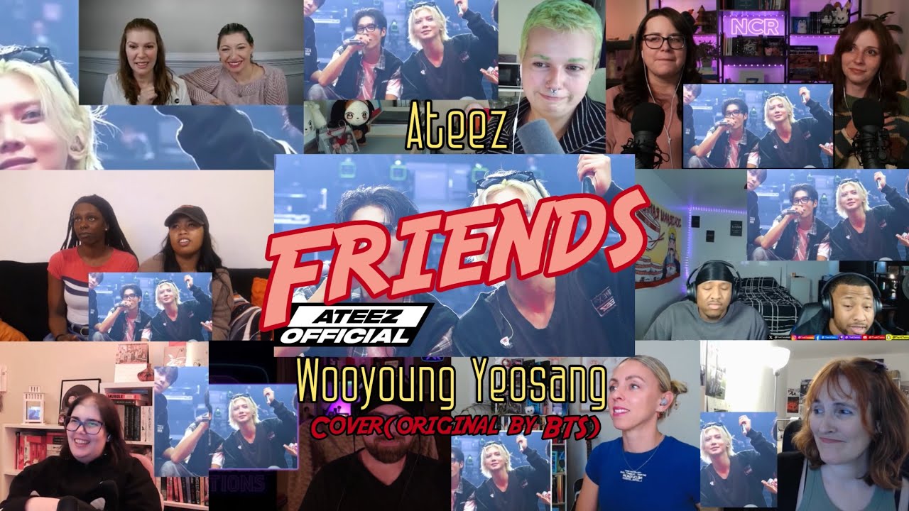 ATEEZ Yeosang & Wooyoung - 'FRIENDS' (Original by BTS) [Special Clip] REACTION MASHUP 