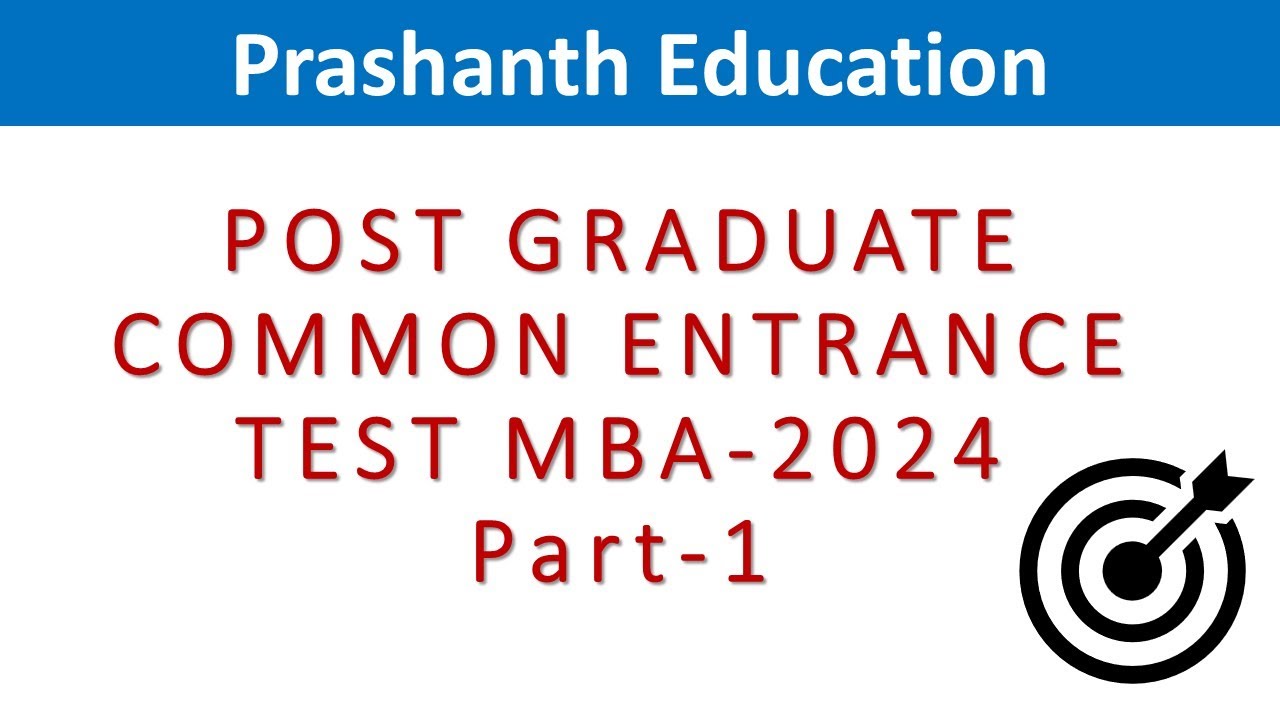 Karnataka PGCET 2025 PGCET MBA 2024 question paper solution with answers Part 1