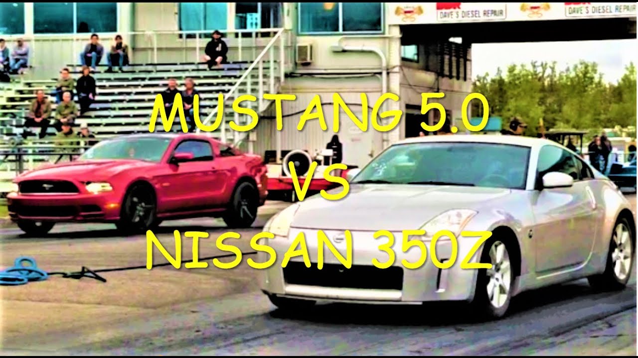 2003 Nissan 350z vs Mustang 5.0 DRAG RACE