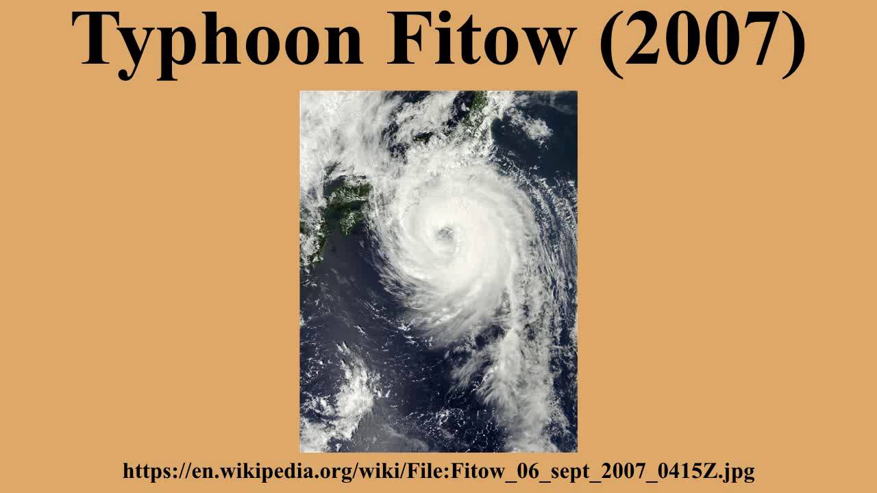 Typhoon Fitow (2007)