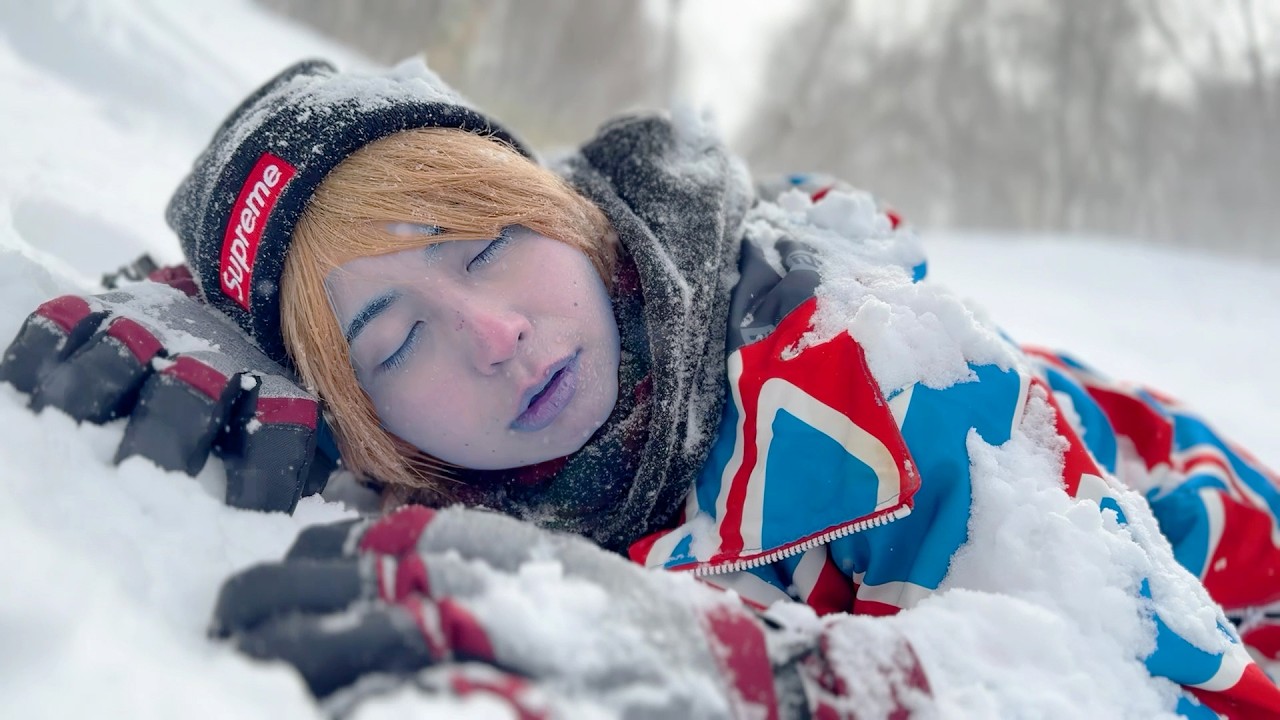 たこくんが雪山で遭難しました・・・
