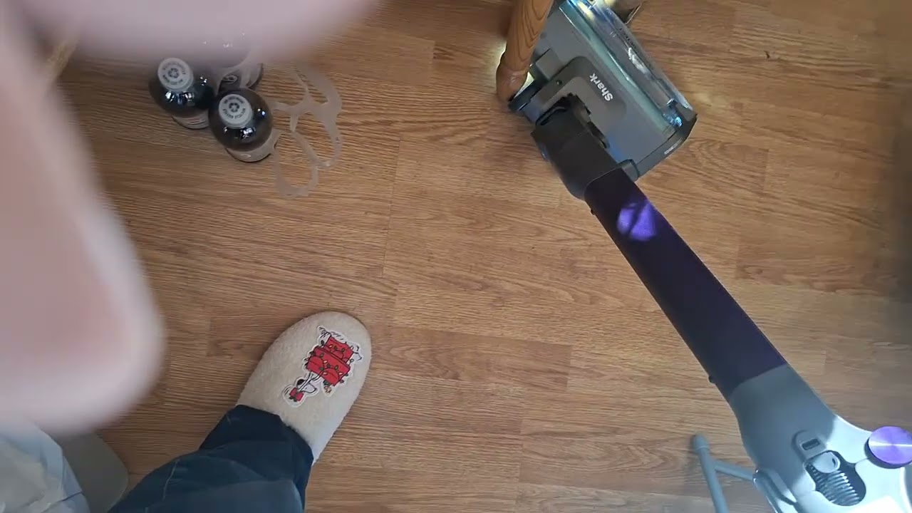 Vacuuming kitchen with shark power detect 