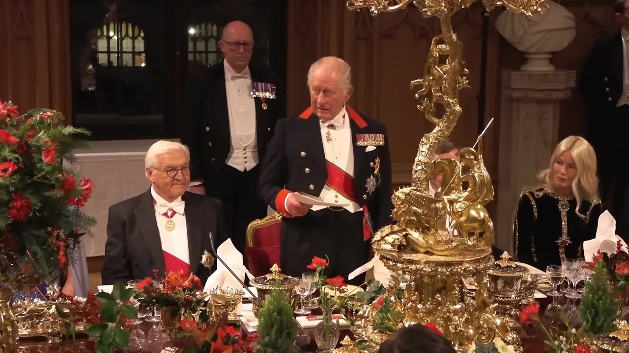 King Charles III of the UK welcomes the President of Germany on state visit 2025