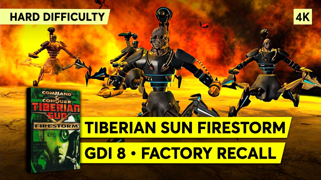 C&C TIBERIAN SUN FIRESTORM - МИССИЯ GDI 8 - ОТЗЫВ НА ЗАВОД - СЛОЖНЫЙ - 4K