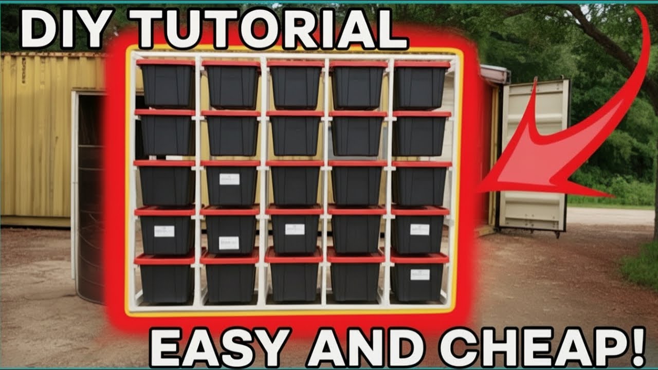 DIY Tote Storage Rack - Slide Totes IN and OUT with Ease!