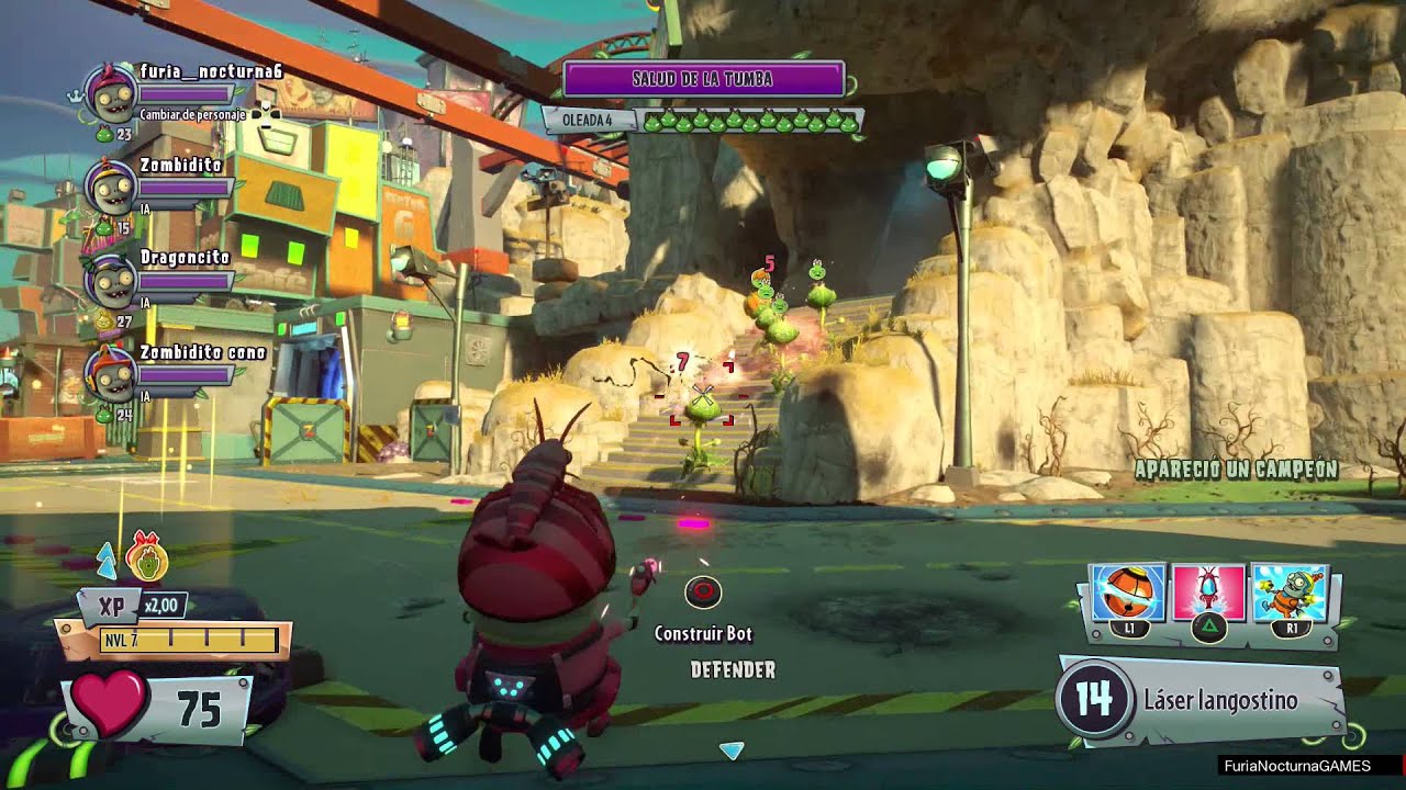 Plantas vs Zombies Garden Warfare 2 zombie mision anomalias anomalas fabrica ztech