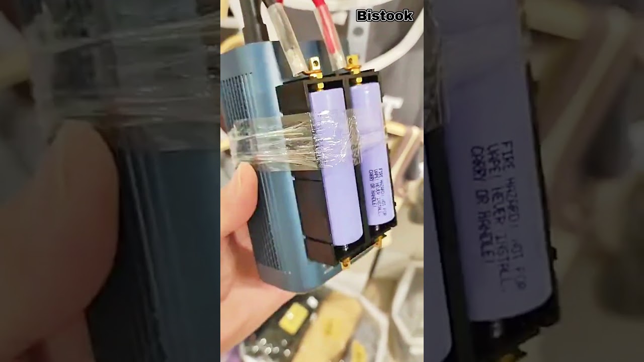 How to complete the series and parallel connection of 21700/18650 splicable battery boxes#shorts