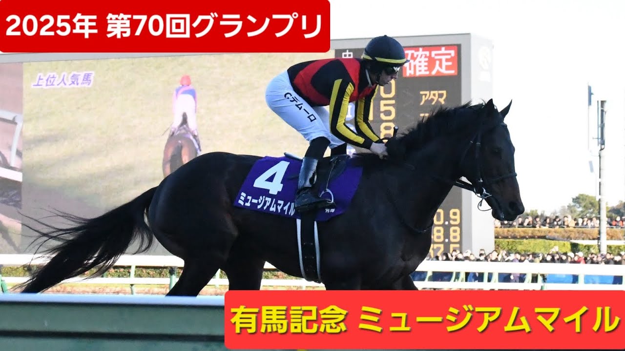 【現地映像】2025年第70回グランプリ有馬記念（G1）優勝馬ミュージアムマイル号