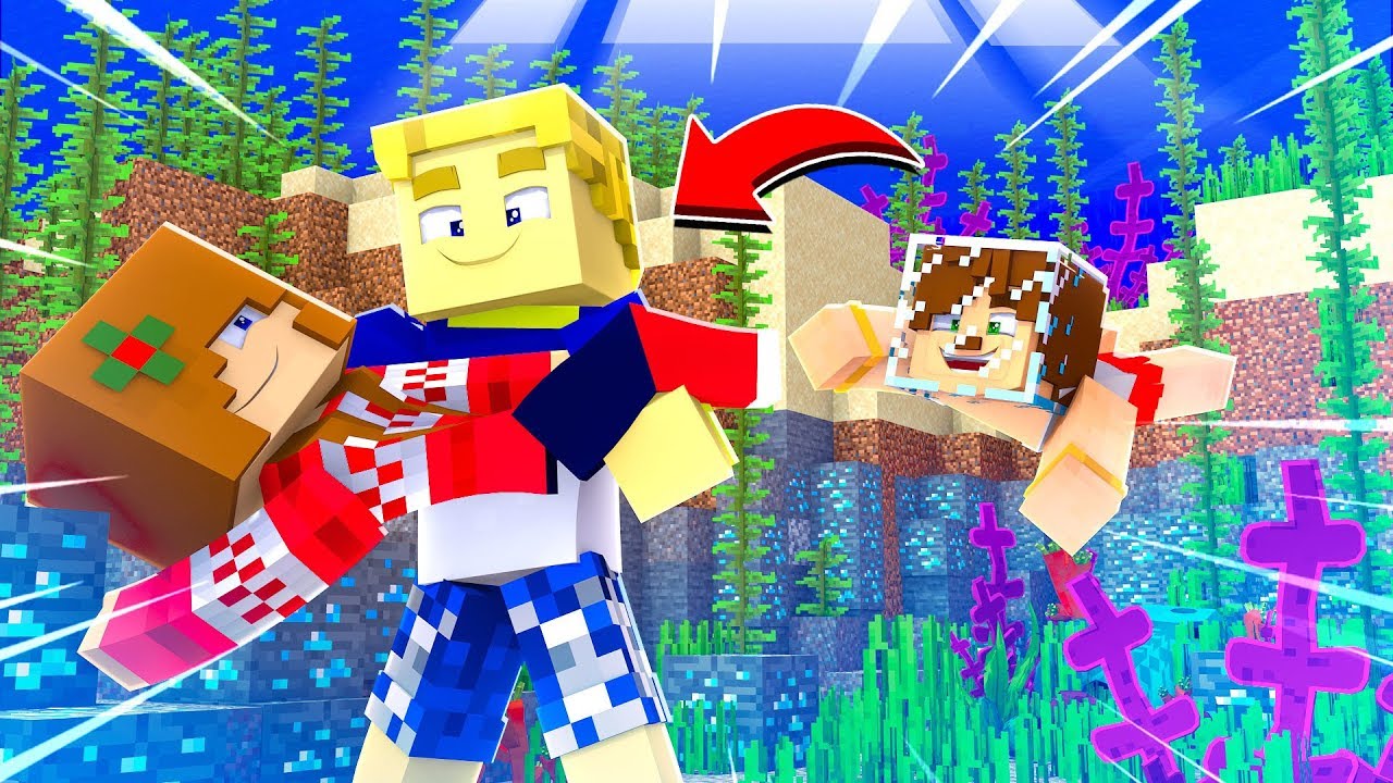 BURAK OYUNDA İLE SU ALTINDA SEVGİLİNİ KURTAR HARİTASI #1 - Minecraft