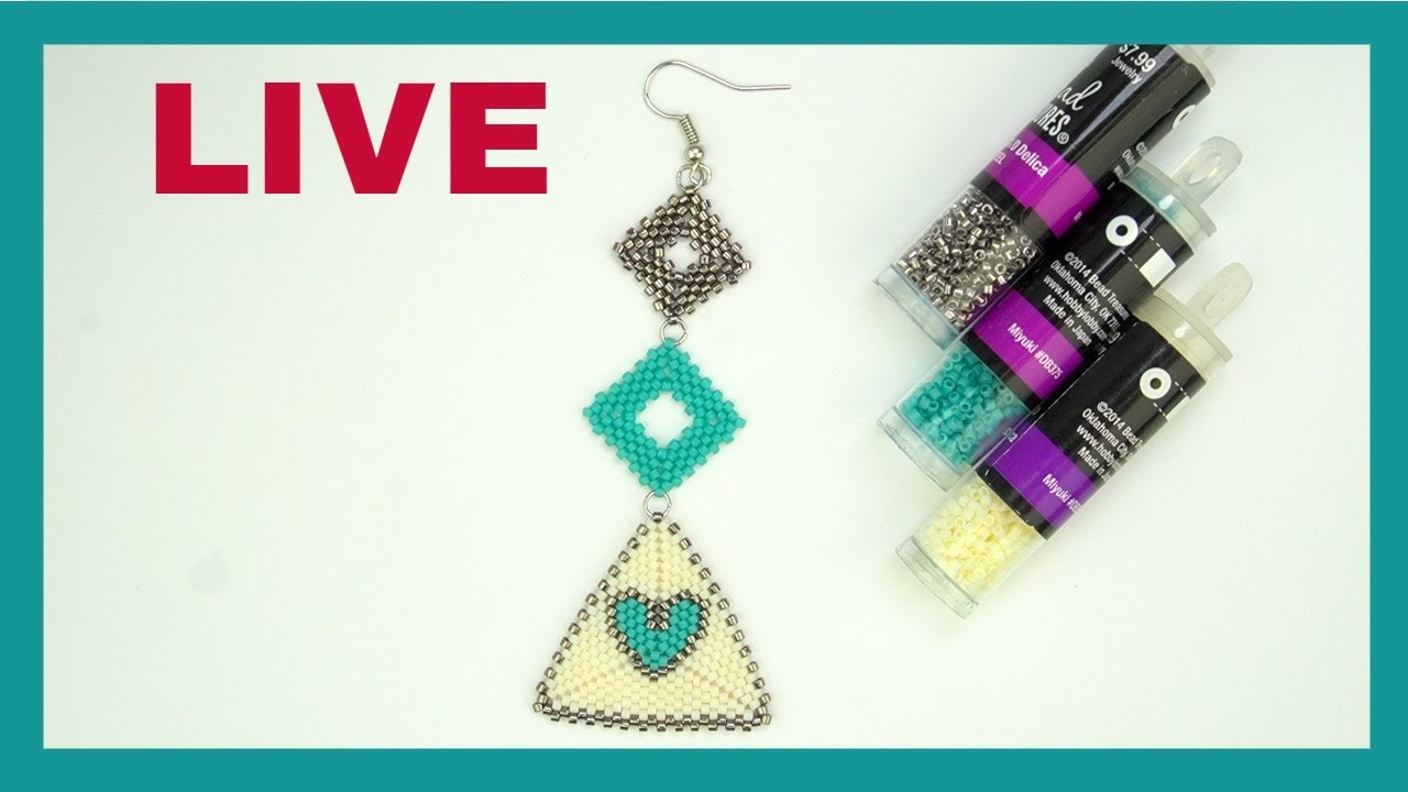 Aretes / peyote triangular/ corazón ❤️