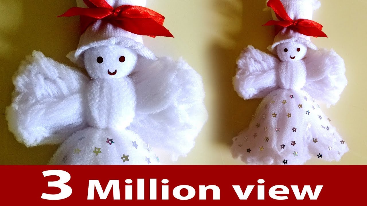 Make a doll, How to make a doll from socks, Easy craft design, socks doll making