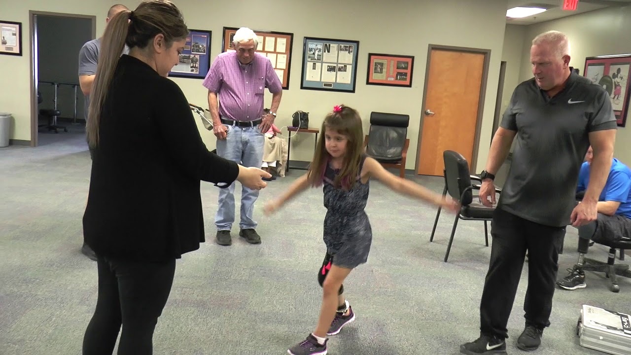 Natalie's First Steps on Prosthetic Leg!