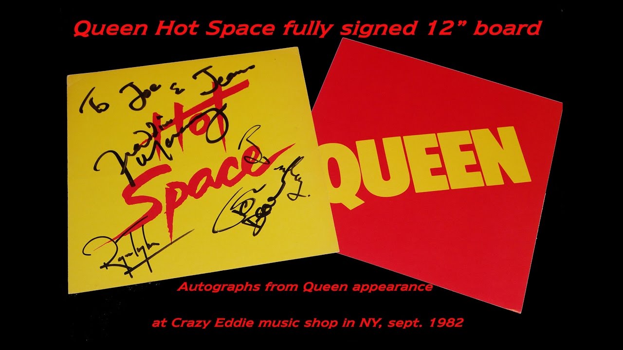 Queen Hot Space Autographed 12