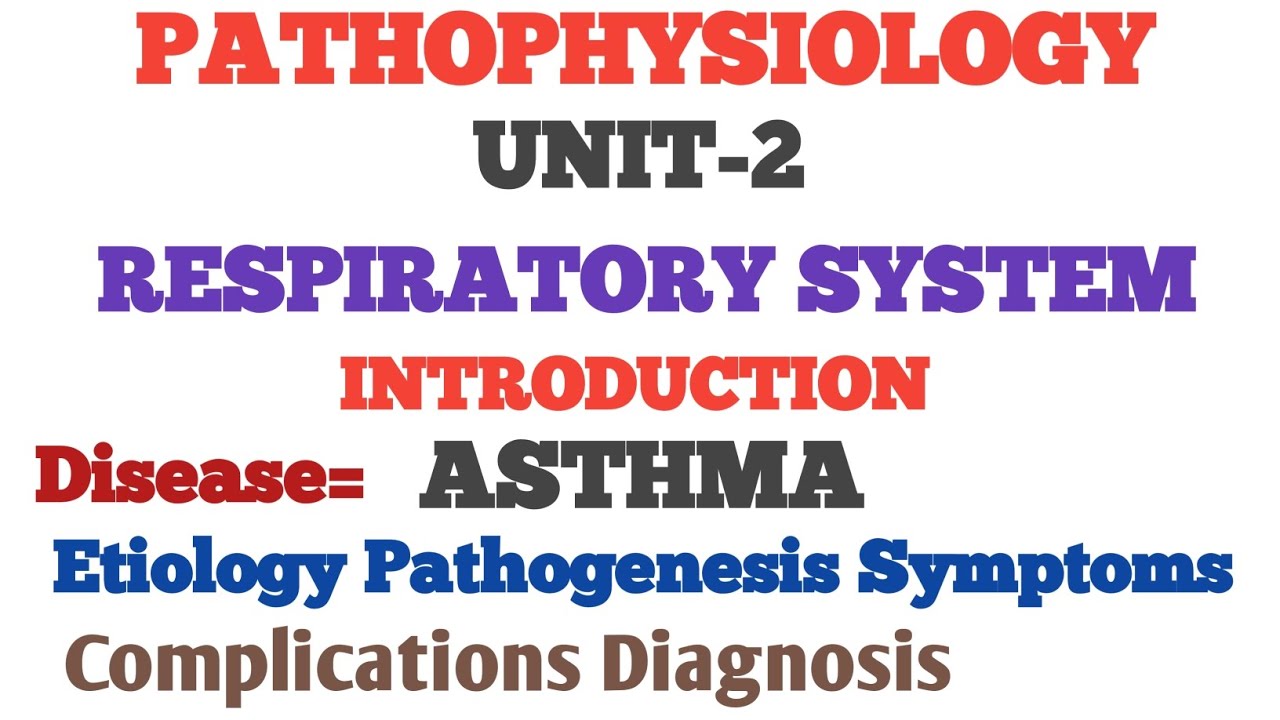 Pathophysiology unit-2 #RESPIRATORY SYSTEM#    ASTHMA# Etiology Pathogenesis Symptoms Complications 