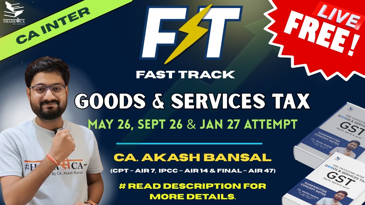 GST | Day 35 | Ch - 8 Input Tax Credit (Part 1) | FREE Live Batch | HakkSeCA | CA Inter | May2026