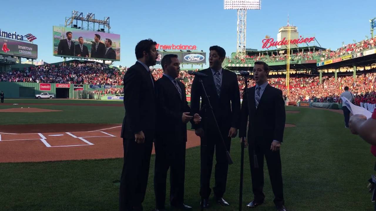 Downtown Crossing Quartet singing the National Anthem at Fenway Park - 6/17/2016