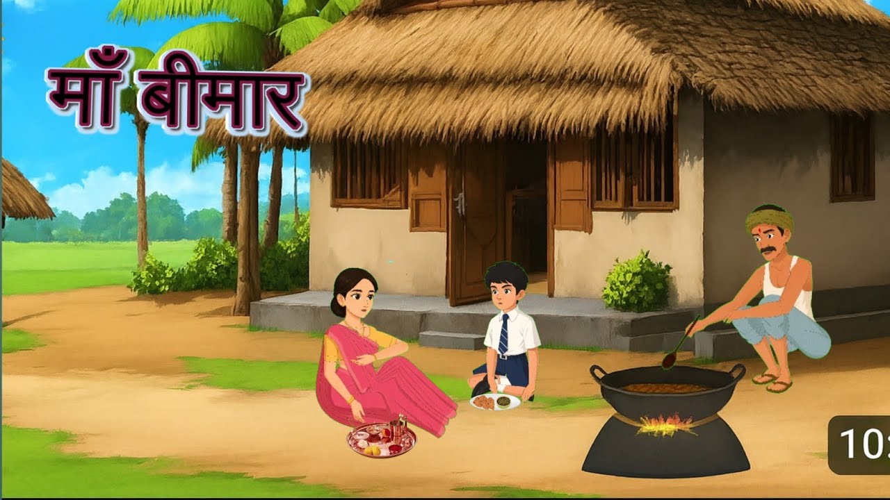Kishan cartoon video 😃 || maa Bimar ✓✓