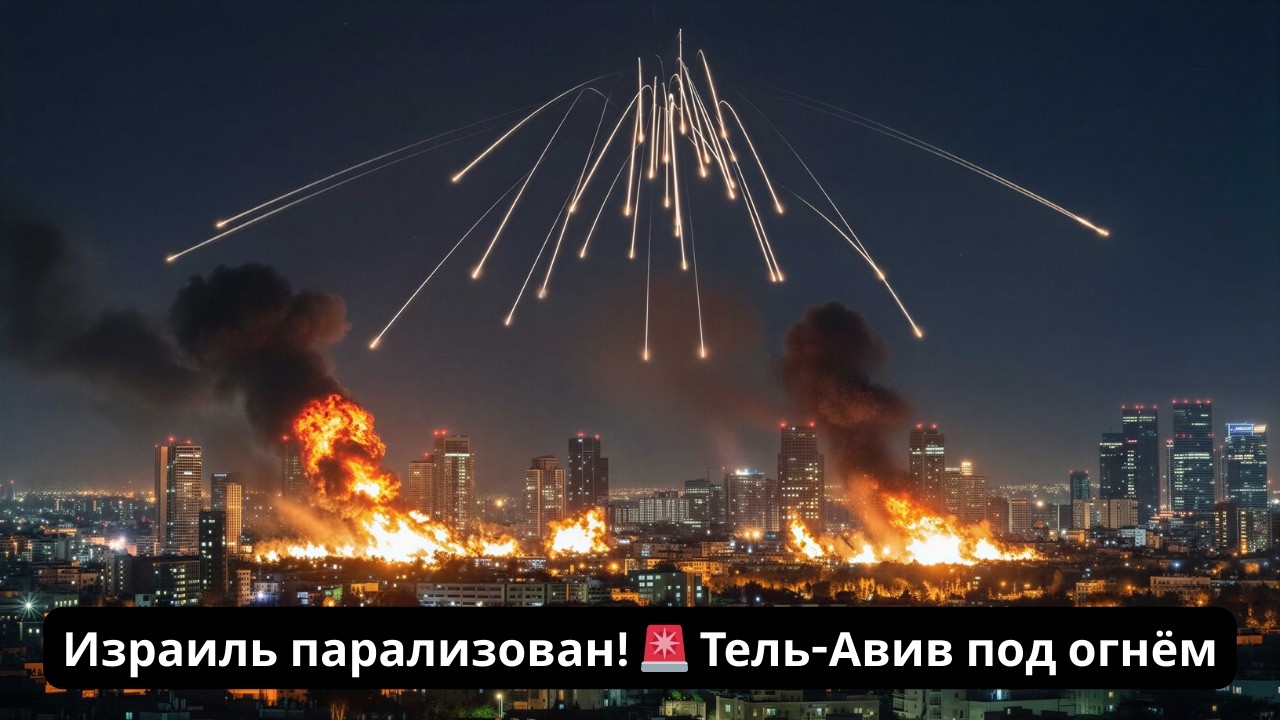 1 минуту назад: Израиль парализован! Волна иранских ракет «Хоррамшахр-4» поразила Тель-Авив.