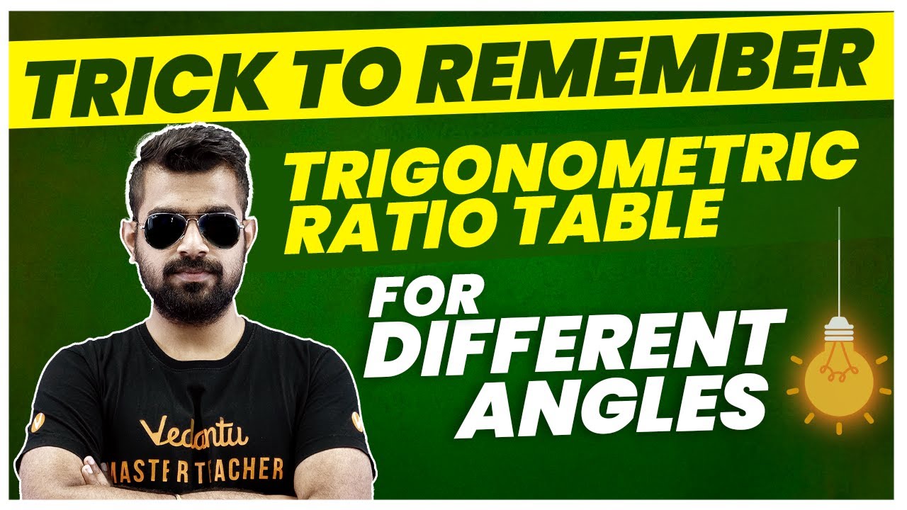 Tricks to Remember Trigonometric Ratio Table for Different Angles | Class 10 |🔥Shimon Sir