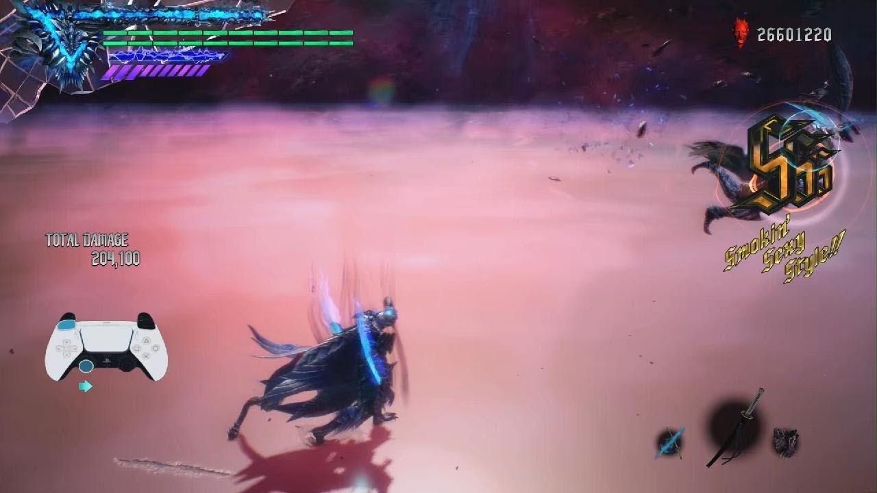 DMC5 combo with rapid slash cancel into JCE