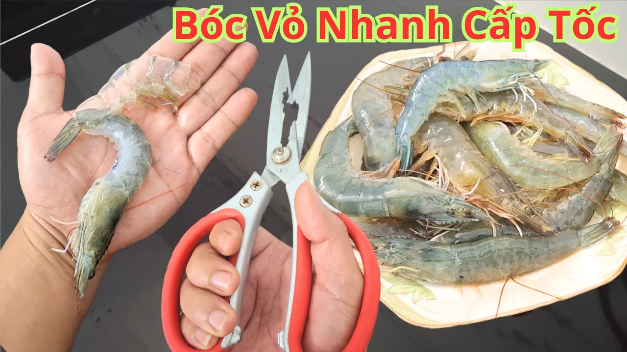 Cách Bóc Vỏ Tôm Siêu Nhanh Chỉ Cần Cây Kéo. Mẹo Lột Vỏ Tôm Chỉ Vài Giây Cực Hay