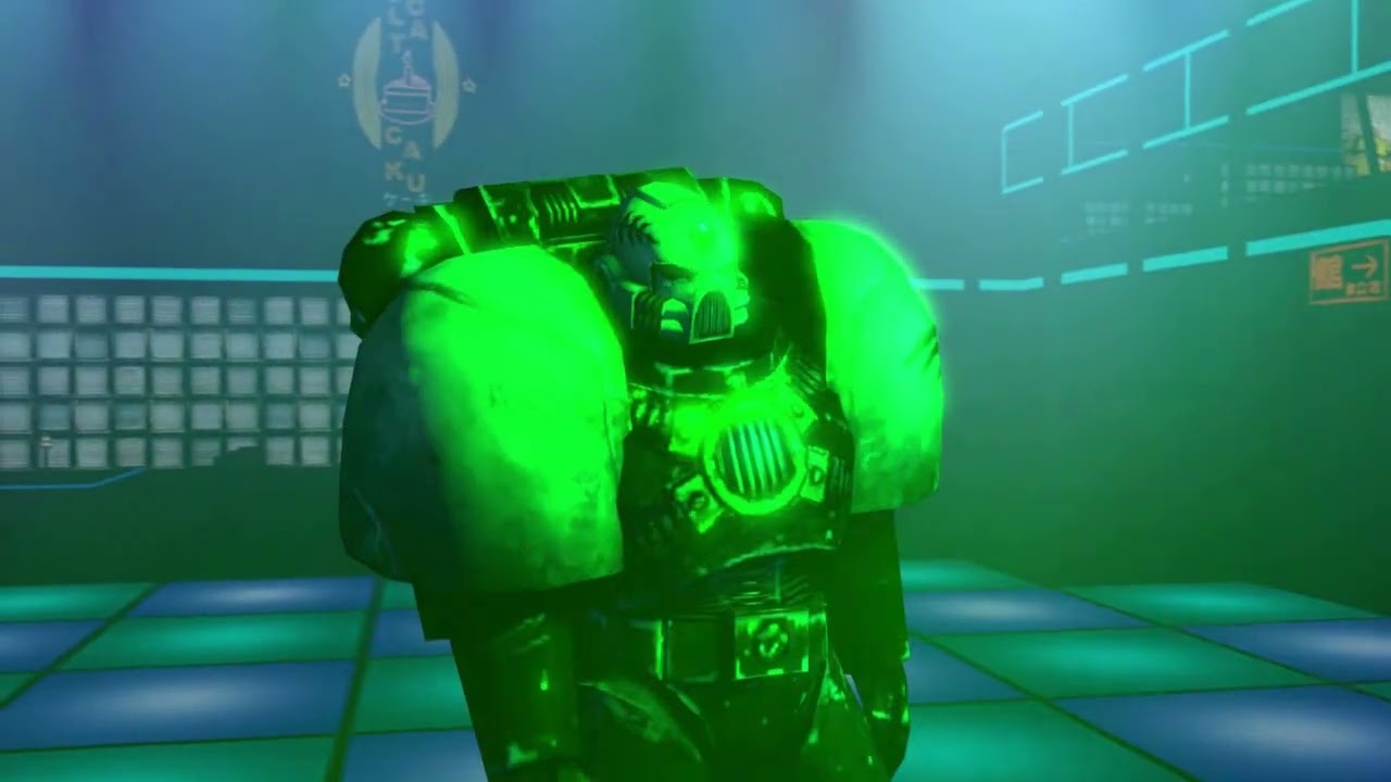 Space Marine Dancing to Bad Romance