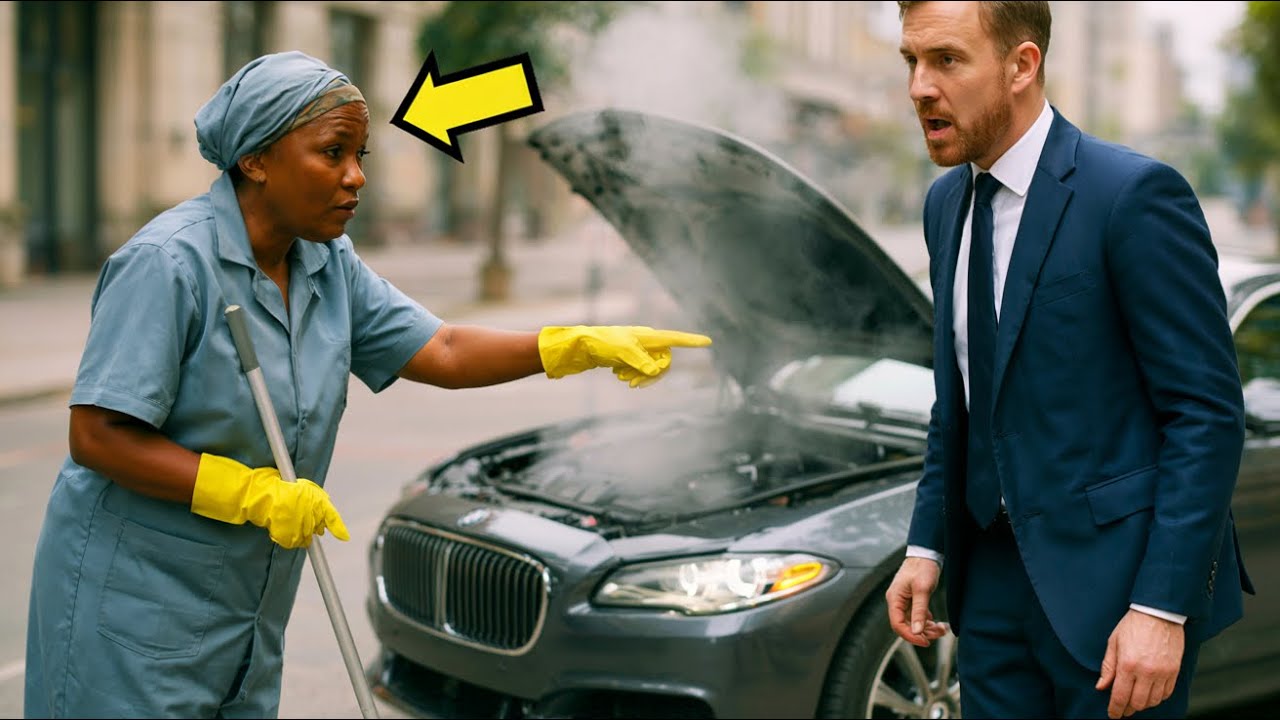 LA VOITURE DE LUXE DEVANT LA FEMME DE MÉNAGE… SON ATTITUDE A SURPRIS LE MILLIARDAIRE