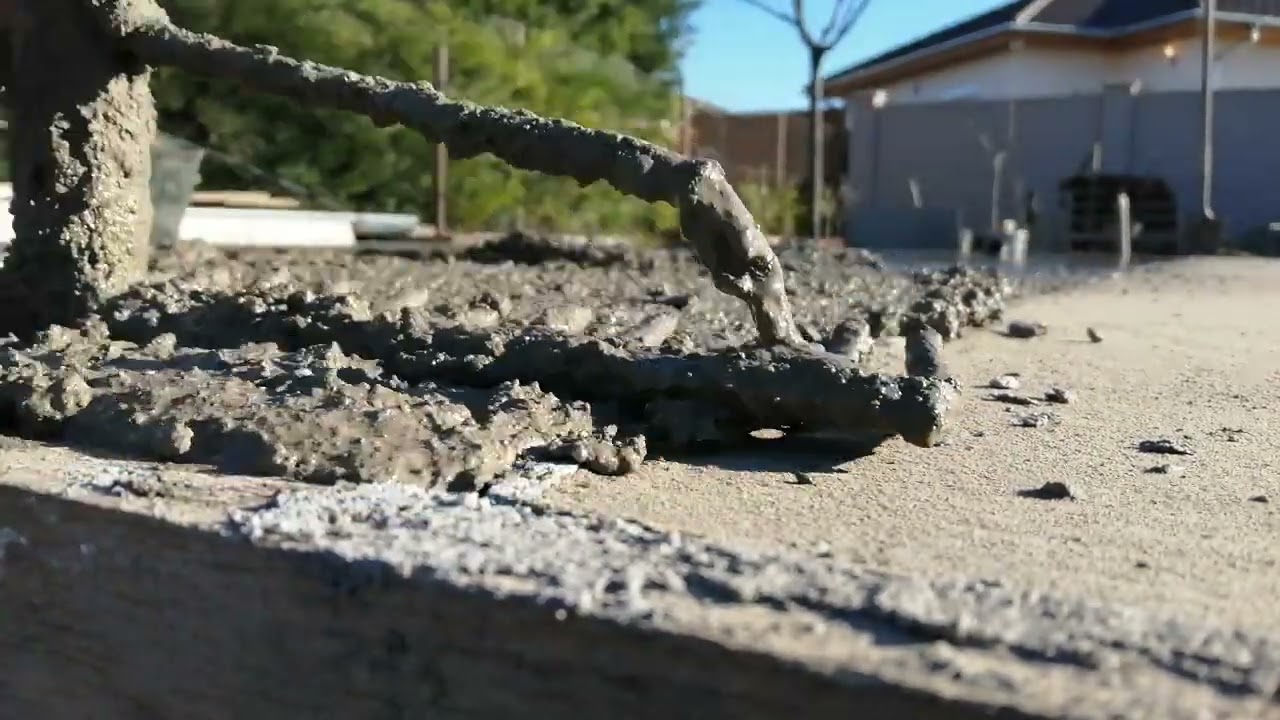 Concrete Close Look ASMR - Construction Sounds - Concrete Smoothing Leveling Tapping