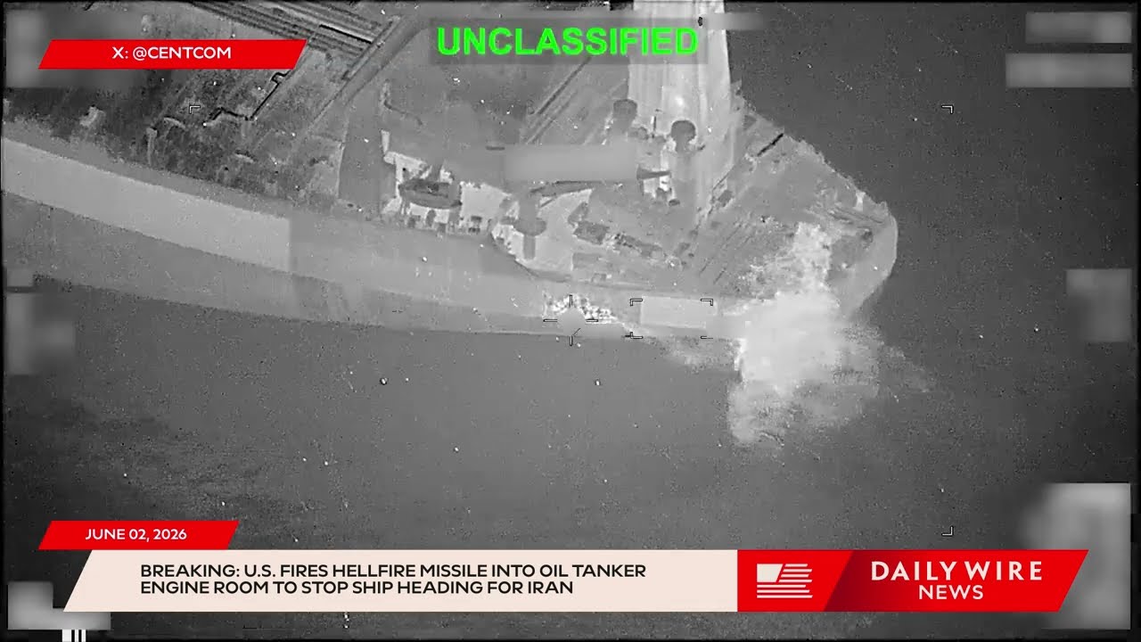 BREAKING: U.S. Fires Hellfire Missile Into Oil Tanker Engine Room To Stop Ship Heading For Iran