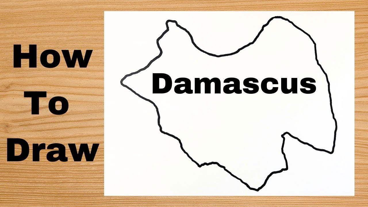 Drawing Damascus Capital Map - Syria