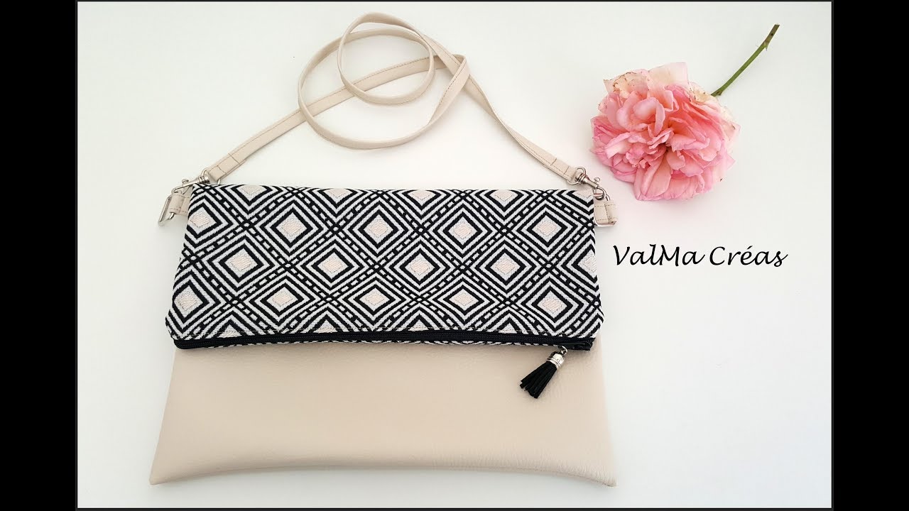 Sac à rabat bi-matière avec bandoulière - Tuto couture ValMa Créas