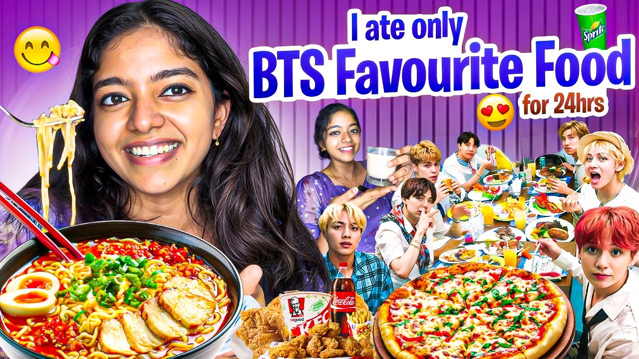 💜I ate only BTS FAVOURITE FOOD for 24hrs😋😌 | BTS ku Enna pudikum?🤔 | #missmiracle