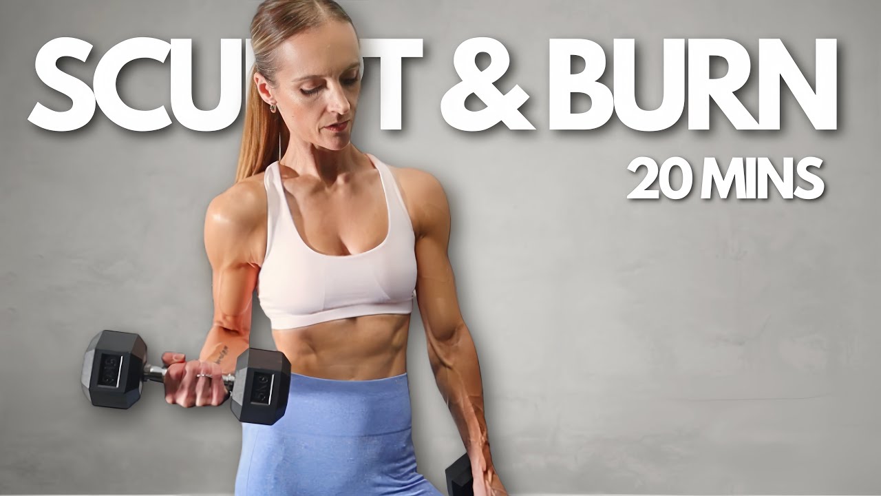 20 MIN FULL BODY DUMBBELL WORKOUT To Build Muscle & Lose Fat | Low Impact, Apartment Friendly