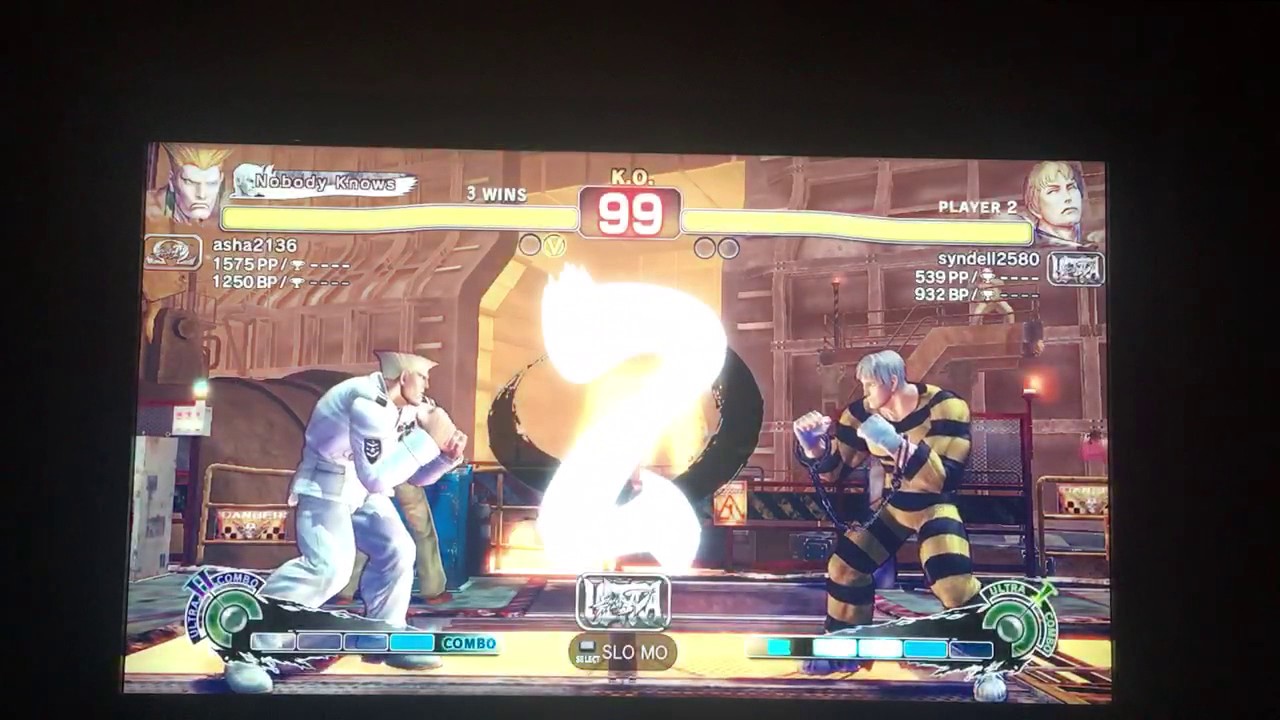 Ultra Street fighter 4 endless battle Guile (asha2136) vs Cody (Syndell2580)
