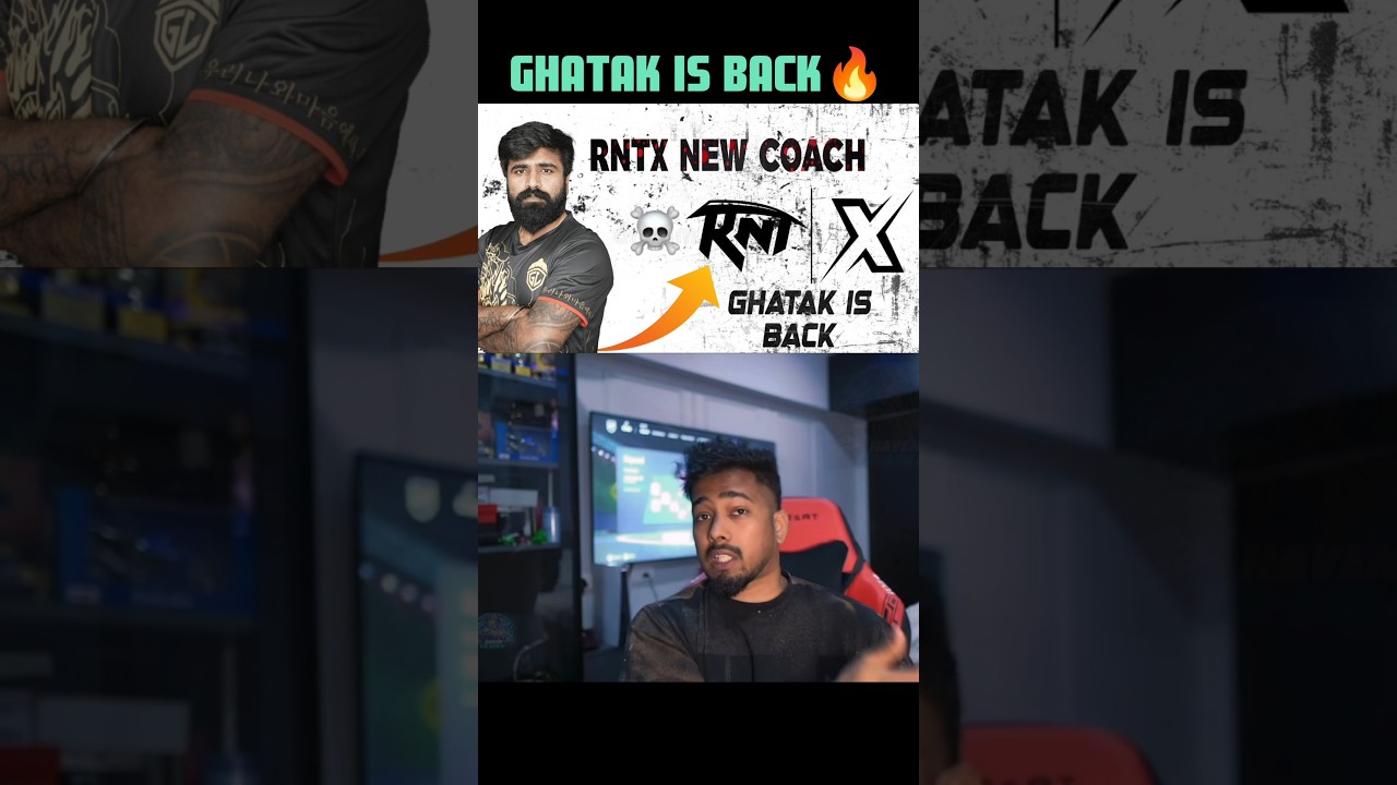 Rntx New Coach Ghatak🔥|Ghatak Creat Like TSMentity Lineup For Rntx😱  #ghatak #rntx #scout #jonathan