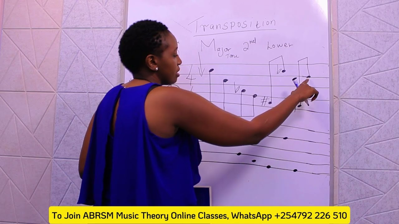 How Transpose a Major 2nd Lower | The 5 Rules Explained (ABRSM Grade 5) #jikolamziki #abrsm
