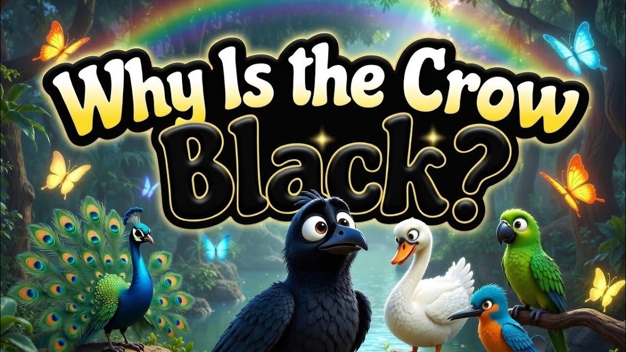 Why Is the Crow Black? 🖤🐦 | Kids Moral Story About True Beauty