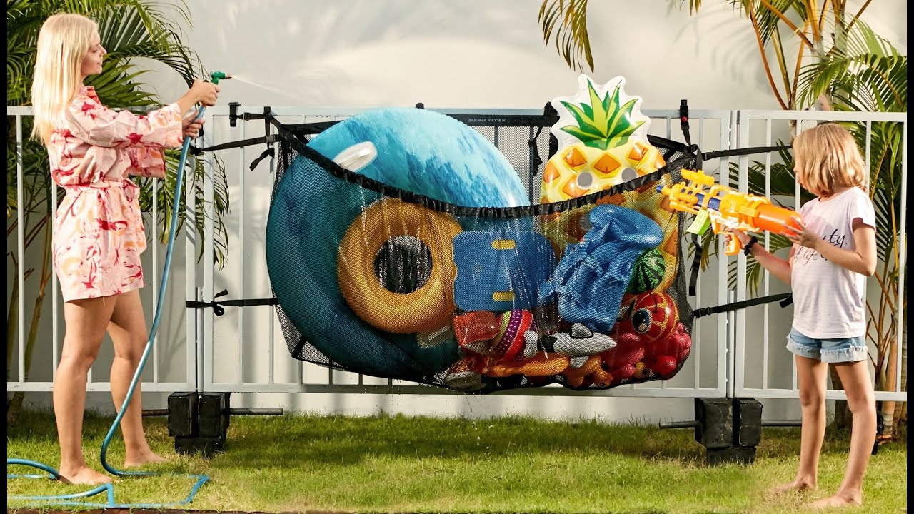 Pool Float Hanging Organizer - Mounting the MESH TITAN bag