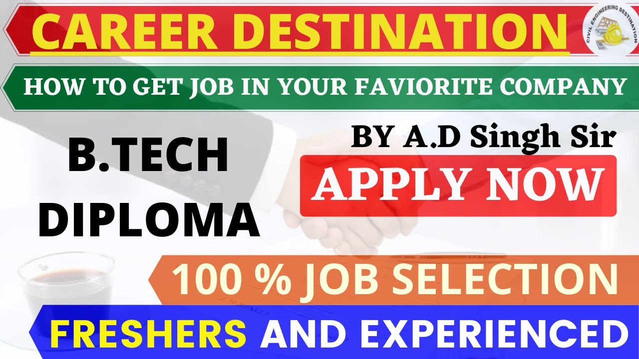 How to get job in your favorite company | B.Tech Diploma | Freshers | CAREER DESTINATION 2021