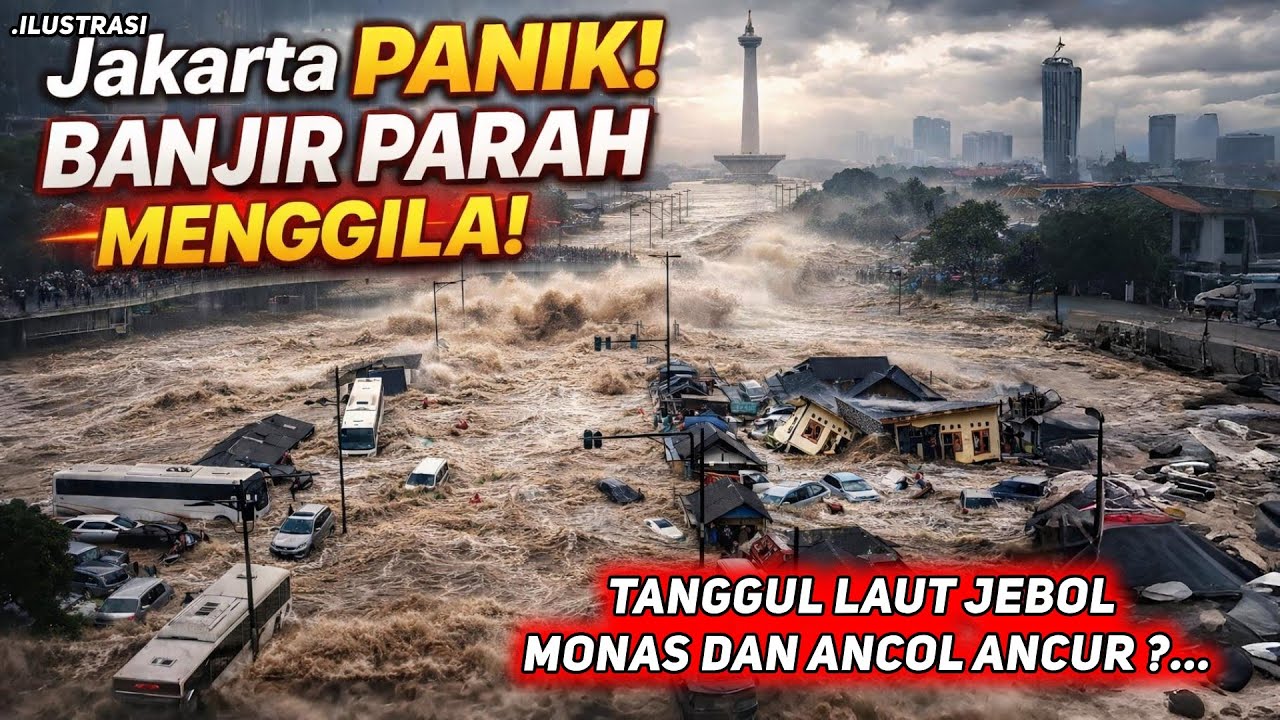 DETIK-DETIK JAKARTA LUMPUH! TANGGUL LAUT JAKUT JEBOL, BANJIR ANCOL & MONAS TAK TERBENDUNG