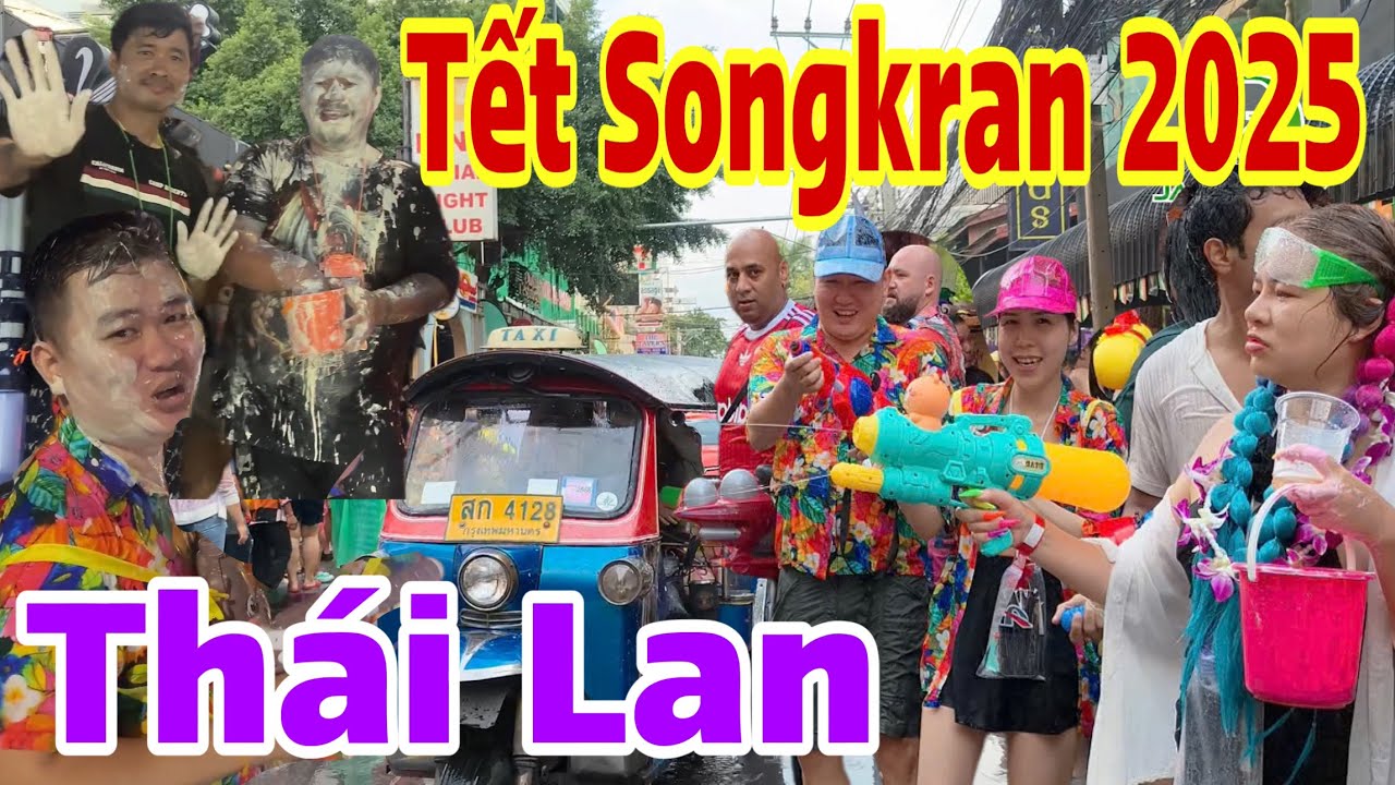 TẾT THÁI - Chơi Té nước với người nước ngoài vui hay Người Thái vui hơn? Songkran 2025 #jackduky