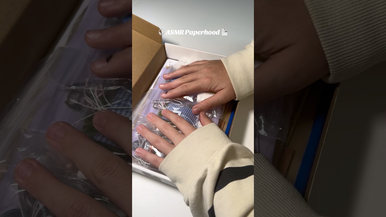 🎧ASMR Paperhood 📄#AestheticVibes #CardboardArt #MiniHouse #CraftingASMR #SatisfyingVideo #asmr