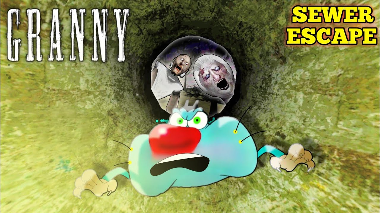 Oggy Bachke Kahan Jaega 😡| Sewer Escape in Granny 1.8 New Update With Oggy and Jack