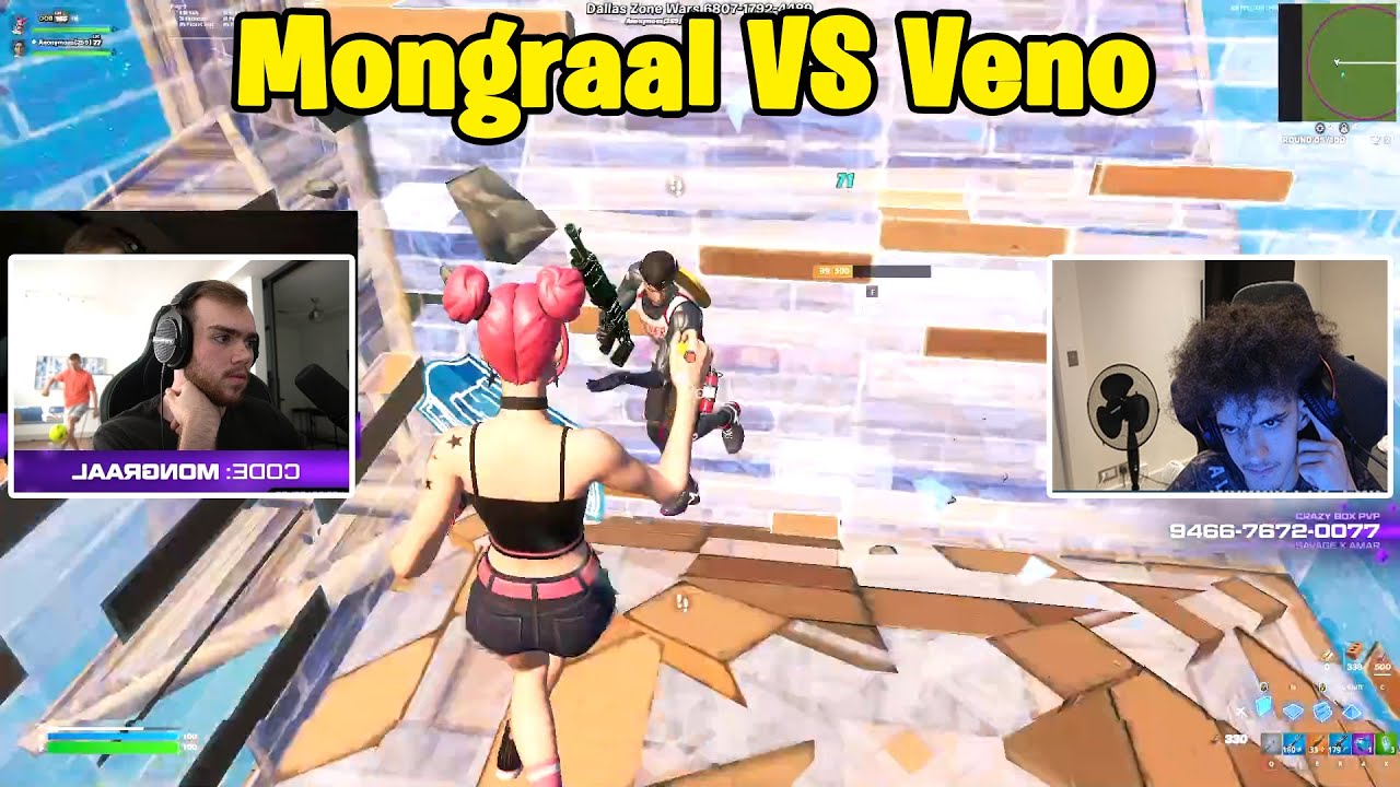 Mongraal and Asian Jeff VS Veno & MrSavage 2v2 TOXIC Fights!