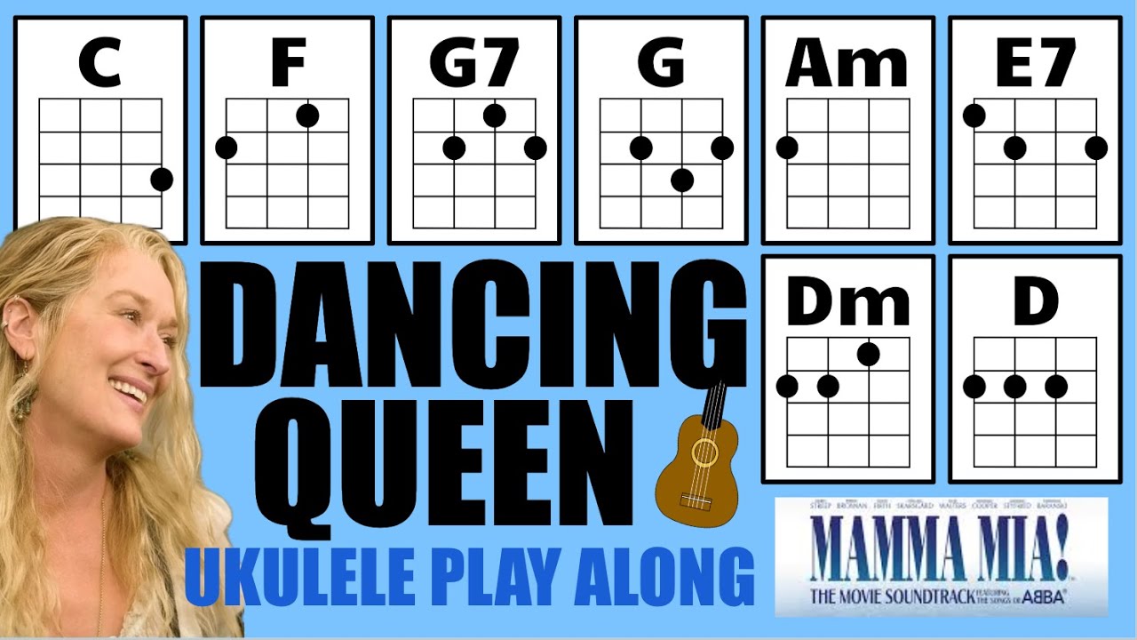 Dancing Queen from Mamma Mia Ukulele Play Along (Transposed to C)