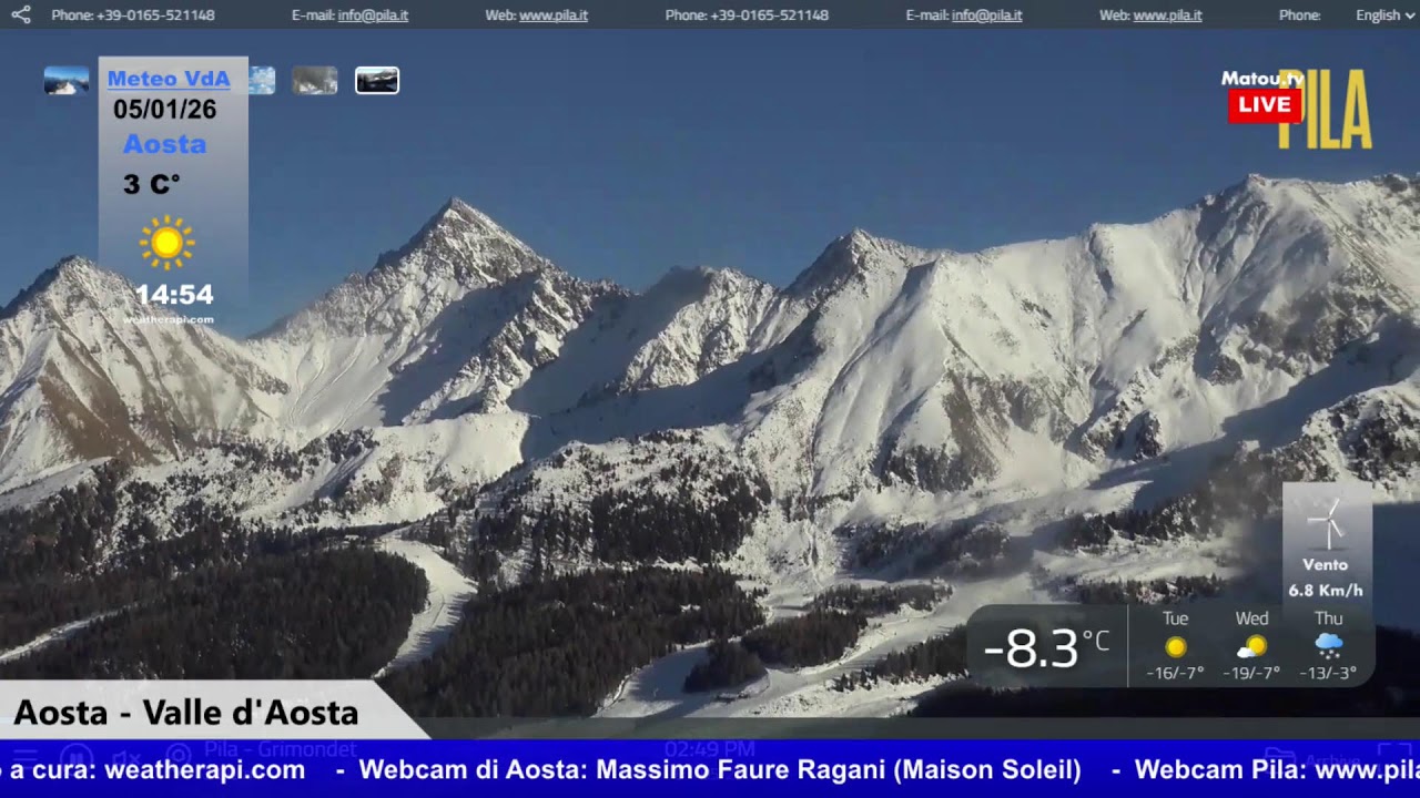 Aosta - Valle d'Aosta - meteo 5 gennaio 2026