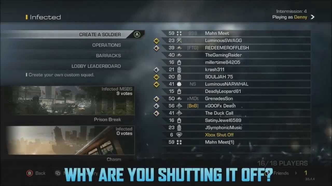 COD-GHOSTS TROLLING WITH XBOX SHUT OFF