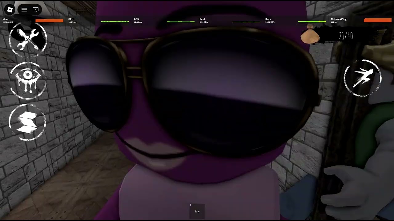 Playing horror game (eyes)